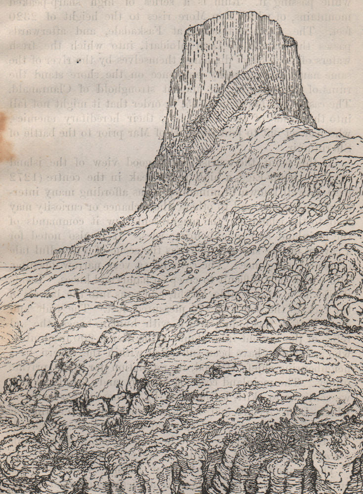 The Sgurr of Eigg. Scotland 1886 old antique vintage print picture